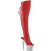 Pleaser - SPECTATOR3019 Cuissardes à plateforme - Rouge/Couleur argent Product image
